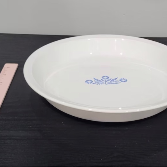 Vintage Corningware pie dish Cornflower pattern - Picture 4 of 6